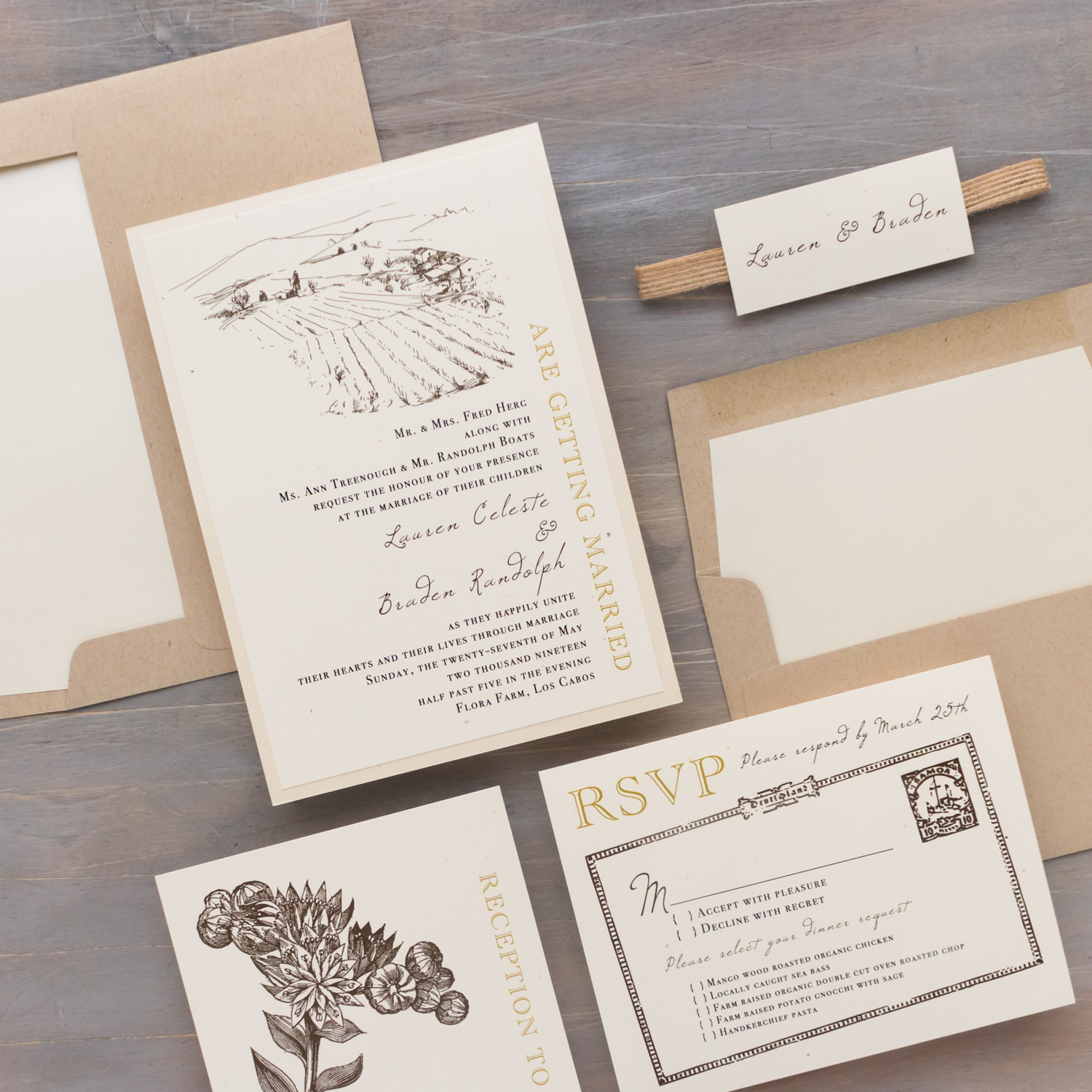 Rustic Farm Wedding Invitations Customizable | Beacon Lane, image size:1500x1500