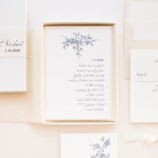 All White Wedding Invitations