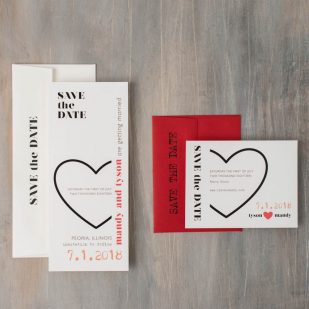 Modern Hearts Save the Dates