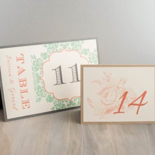Vintage Lace Tented Table Numbers