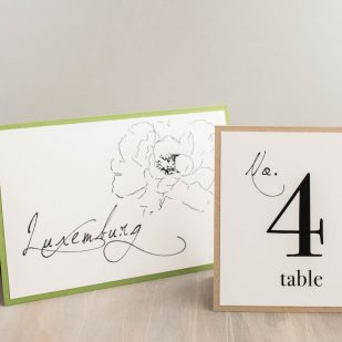 Simple Green Tented Table Numbers