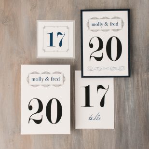 Vintage Shimmer Flat Table Numbers