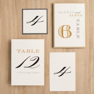 Modern Black & White Flat Table Numbers