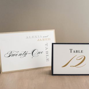 Modern Black & White Tented Table Numbers