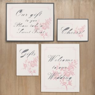 Pink and Gray Loves Lace Custom Signs