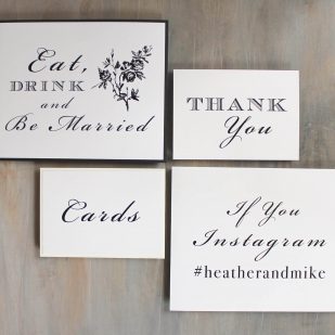 White and Black Lace Custom Signs