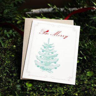 Mint Christmas Tree Boxed Holiday Cards