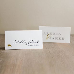 Modern Black & White Place and Escort Cards