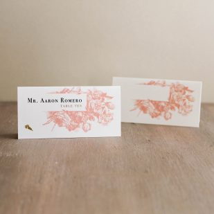 Modern Floral Place and Escort Cards
