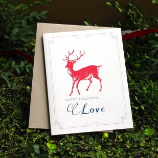 Red Reindeer Boxed Holiday Cards