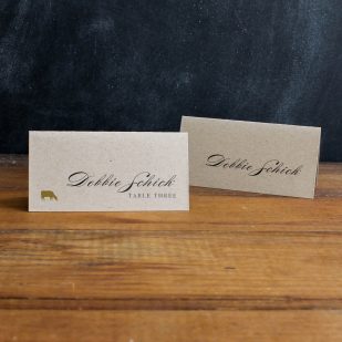 Rustic Black and White Love Place and Escort Cards