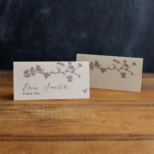 Rustic Fern Place and Escort Cards
