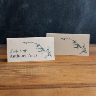 Rustic Navy Place and Escort Cards