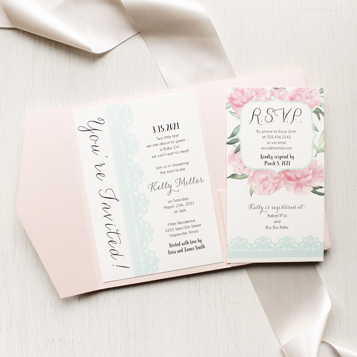 3 Vintage Baby Shower Invitations, image size:1200x1200