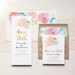 Watercolor Pastel Save the Dates