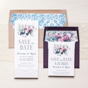 Watercolor Rose Save the Dates