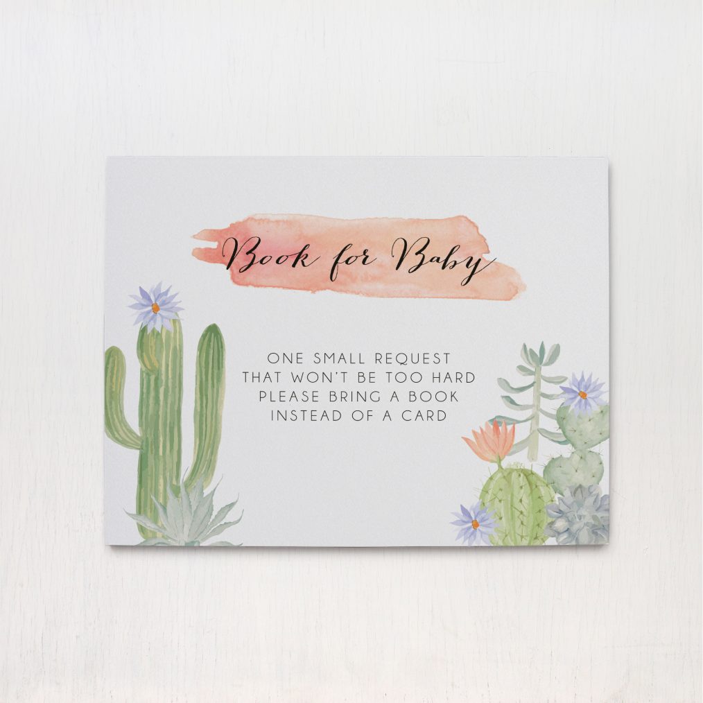 Cactus Baby shower invitations