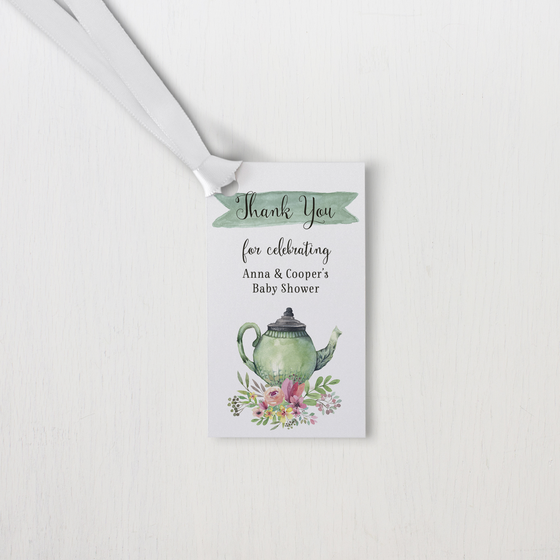 Tea Party Baby Shower Invitations