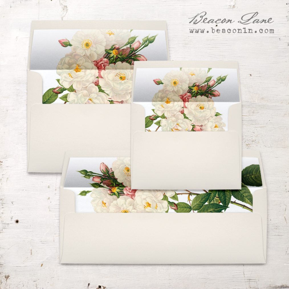 Navy Garden Rose Envelope Liner