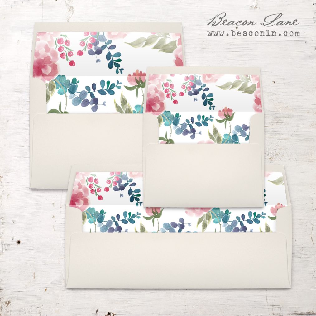 Spring Floral Envelope Liner