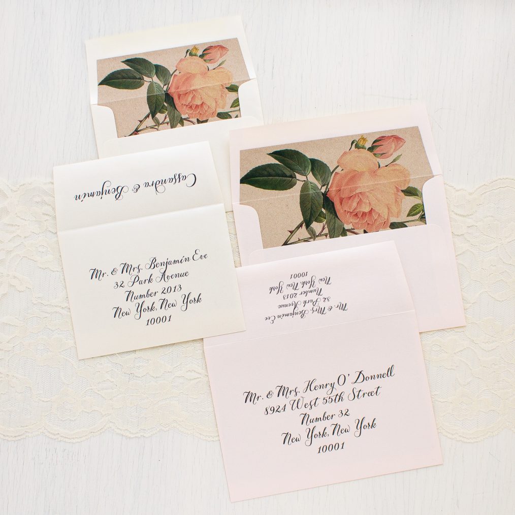 Ivory & Blush Floral Wedding Invitations