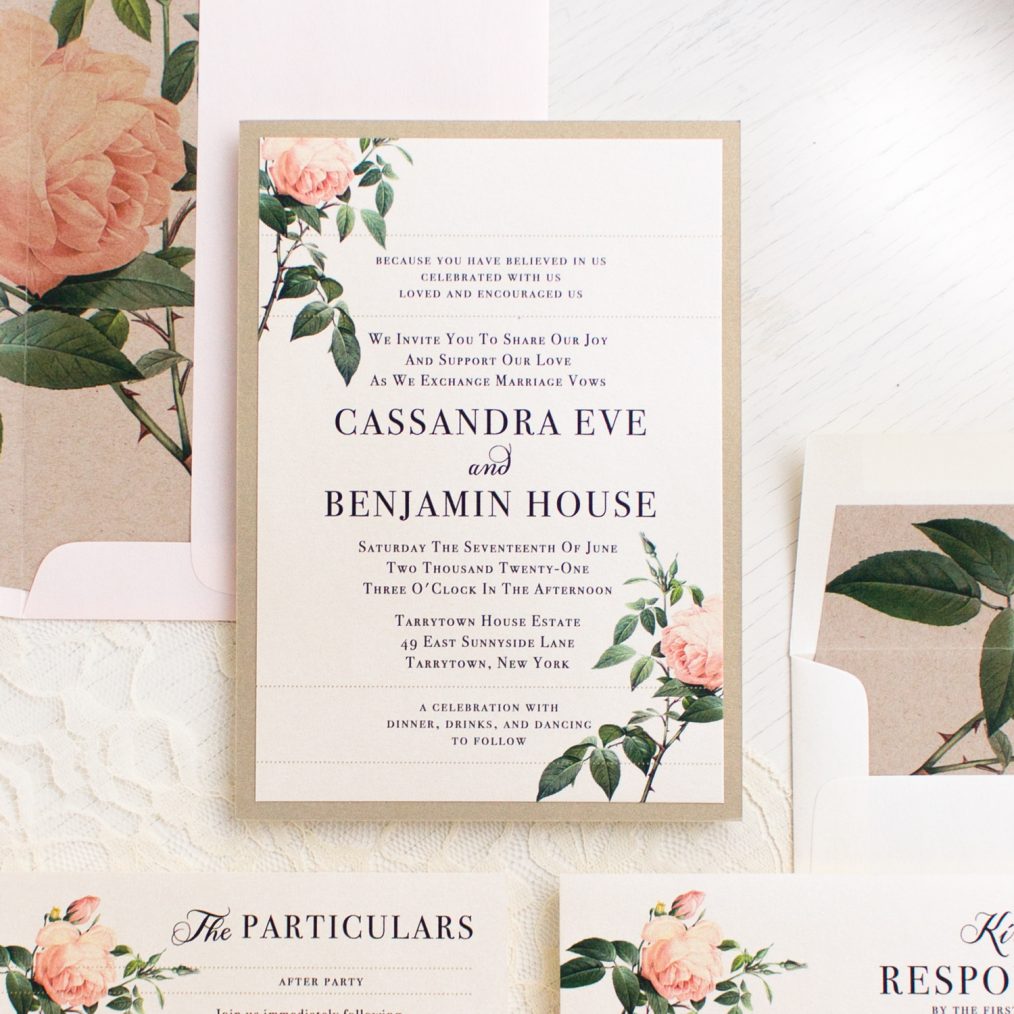 Blue lilac wedding invitations