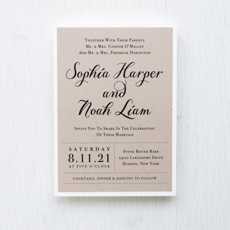 Simple Script Customizable Modern Wedding Invitations | Beacon Lane