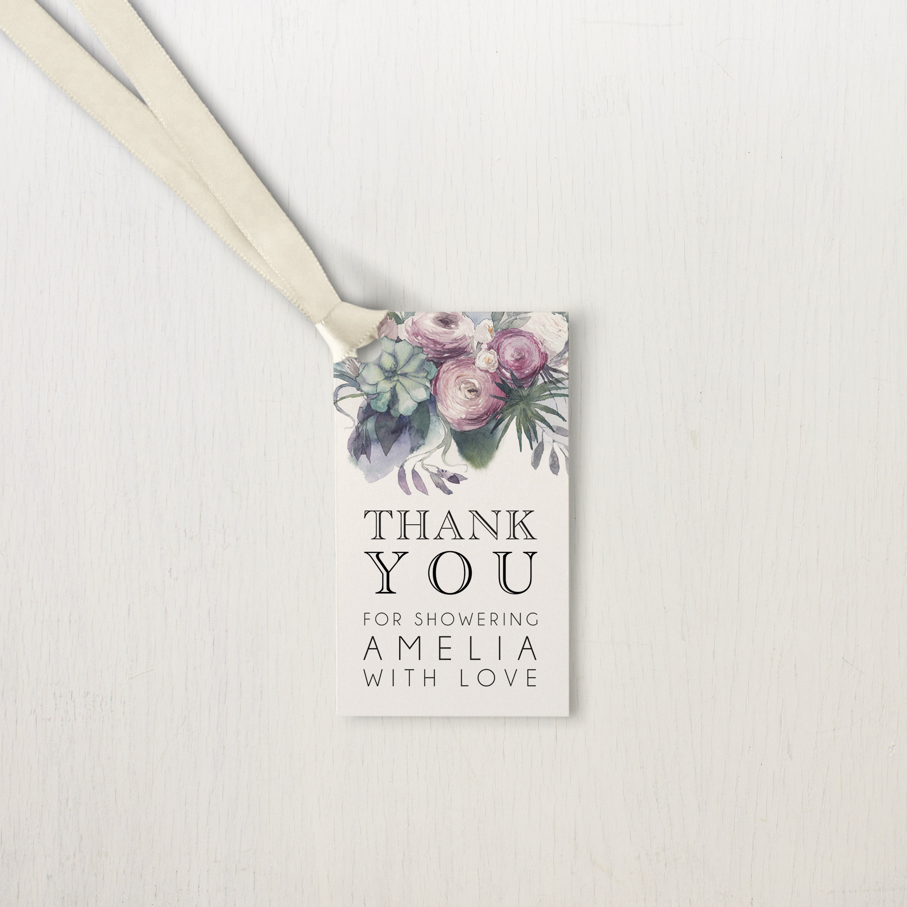 Watercolor Rose Bridal Shower Invitations - Image 8