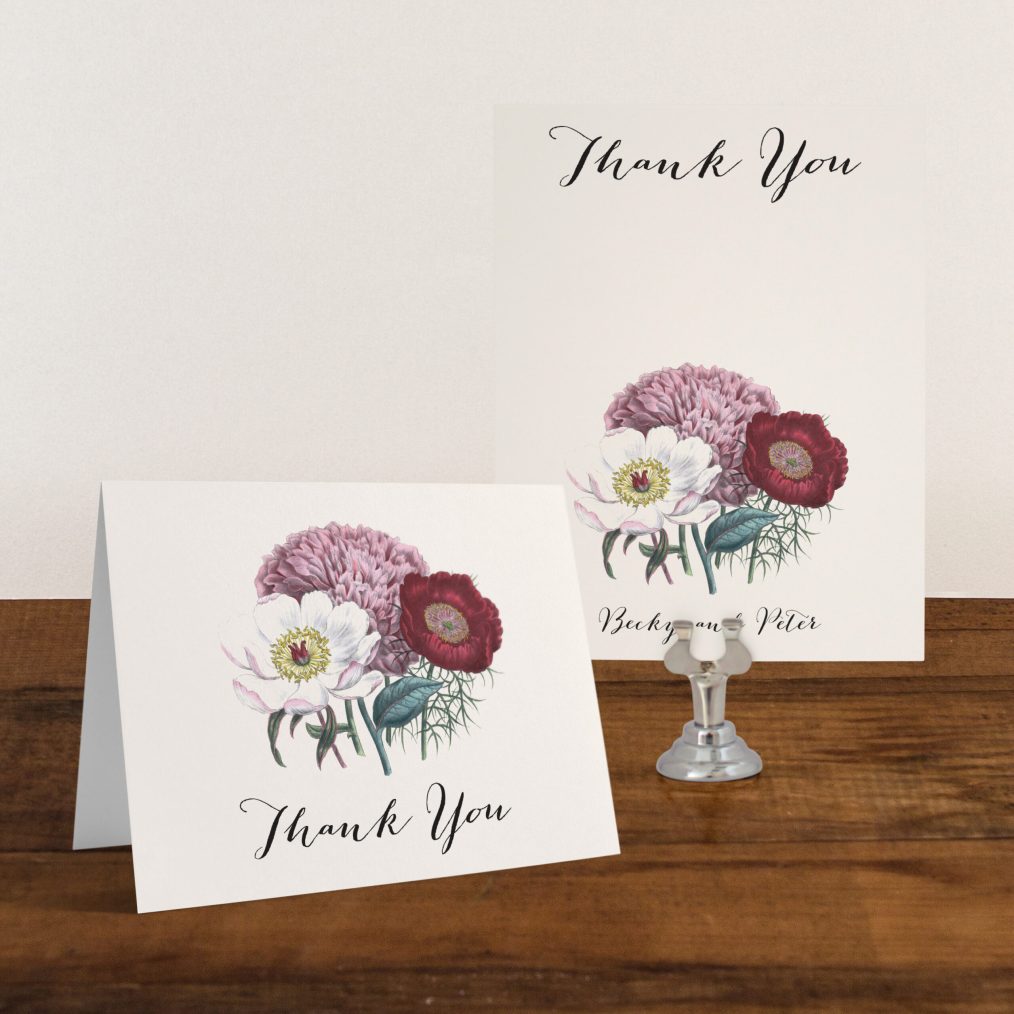 Floral Boho Thank You Card