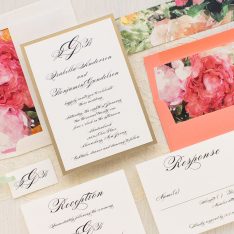Pink Petals Wedding Invitation