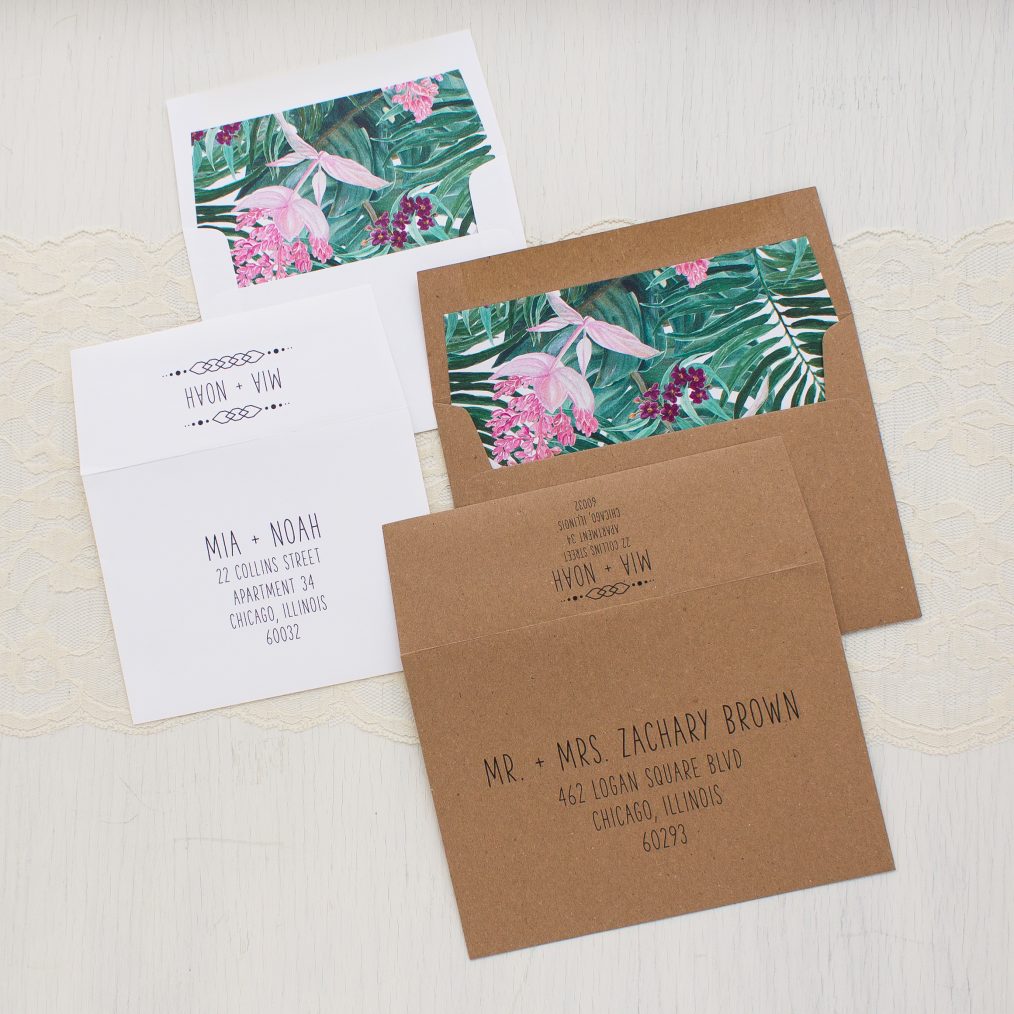Tropical Forest Wedding Invitations