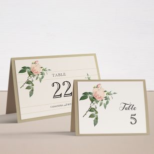 Ivory & Blush Tented Table Numbers