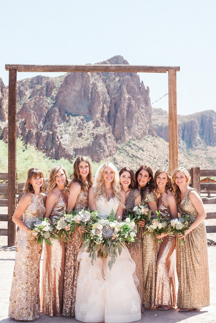 Rose Gold Desert Mountain Wedding