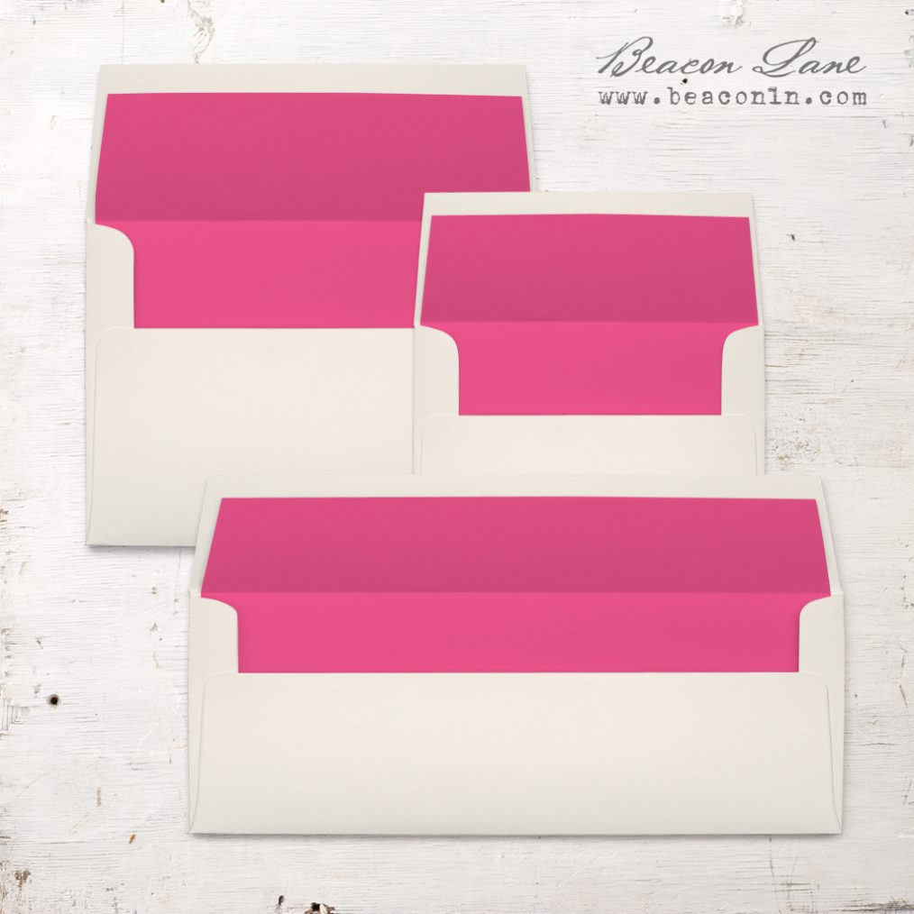 Hot Pink Solid Envelope Liners
