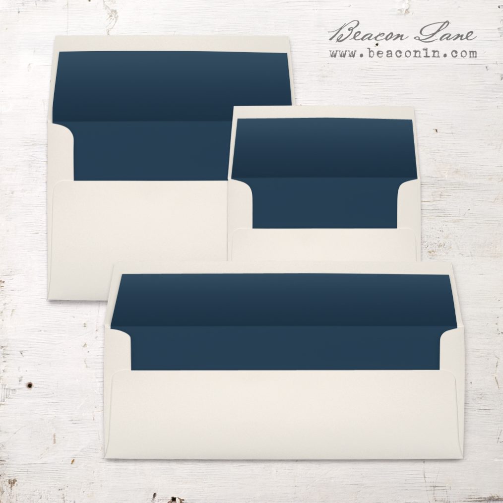 Navy Solid Envelope Liners