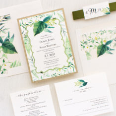 Simple greenery and gold wedding