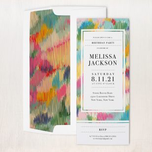 Color Theory Birthday Party Invitations