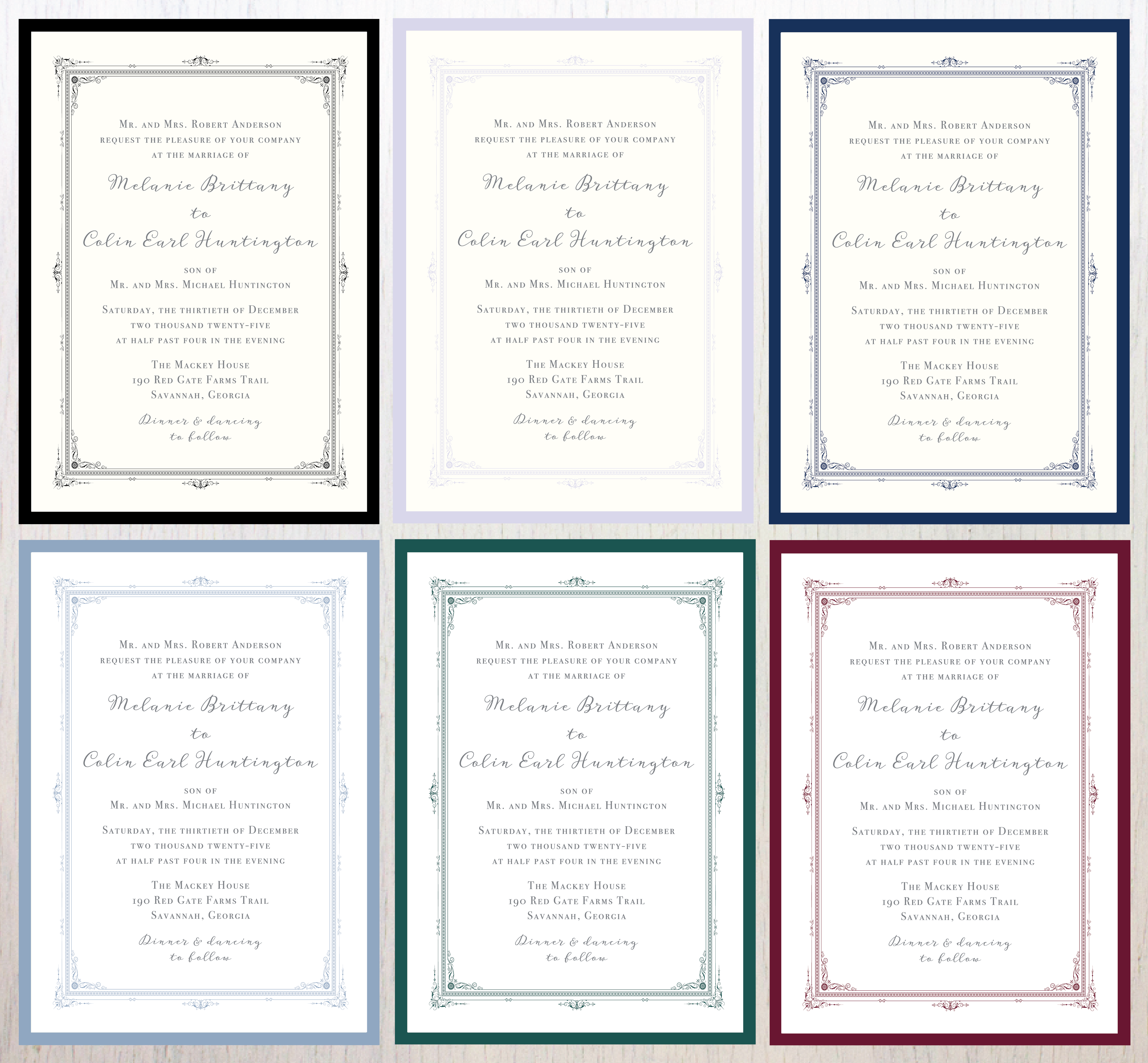 Gold Vintage Wedding Invitations - Image 8