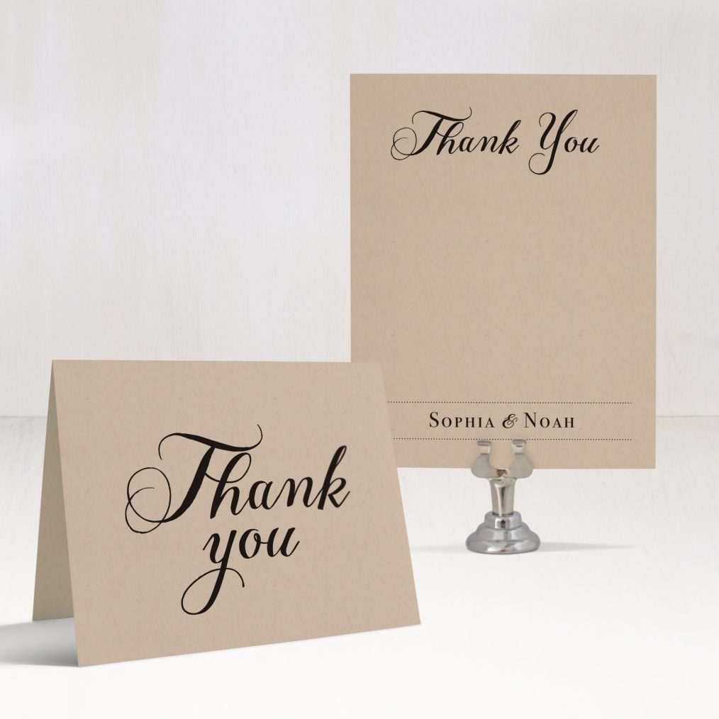 Simple Script Thank You Cards