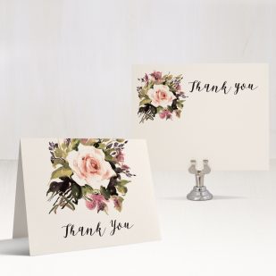 Soft Roses Thank You Cards