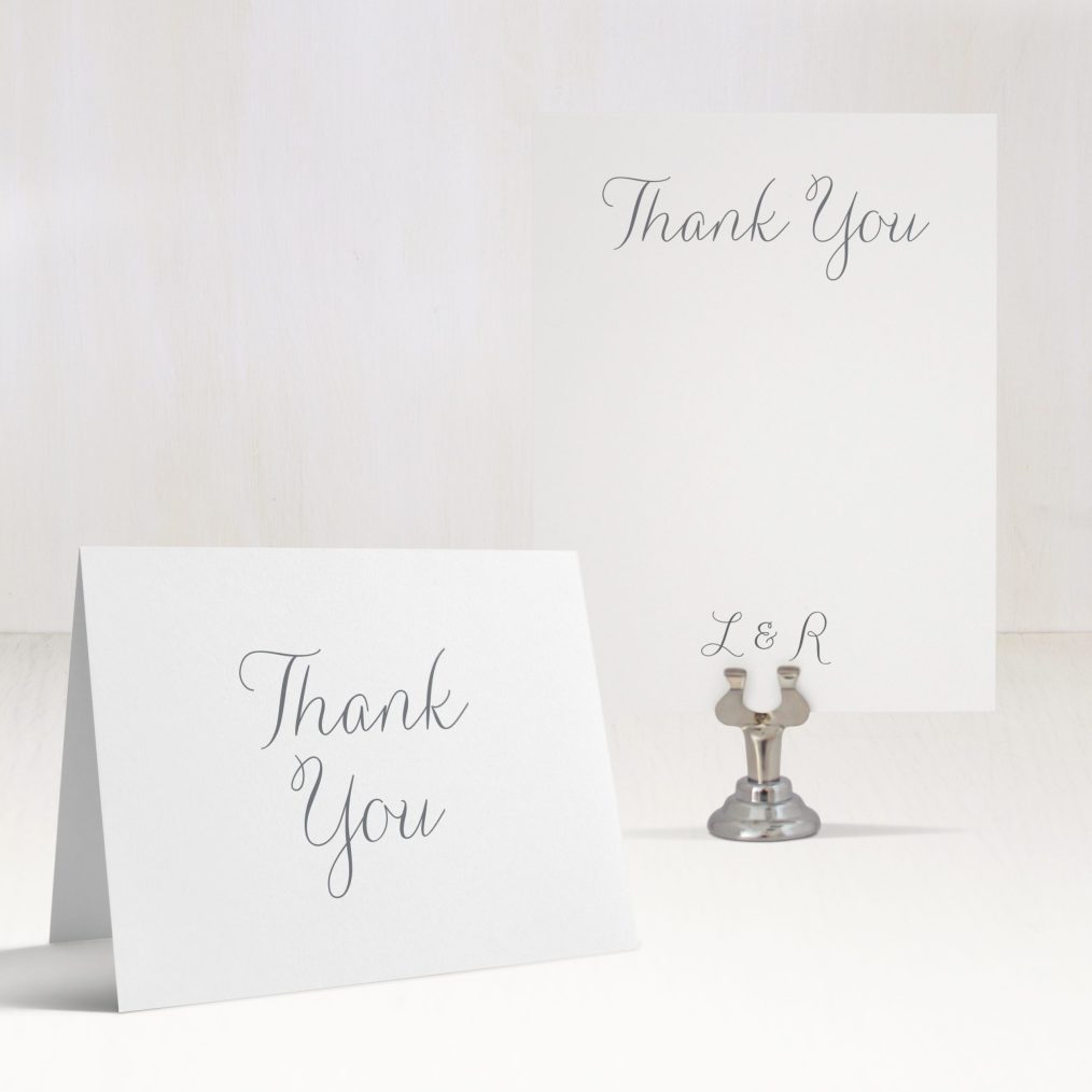 Classic Script Thank You Cards