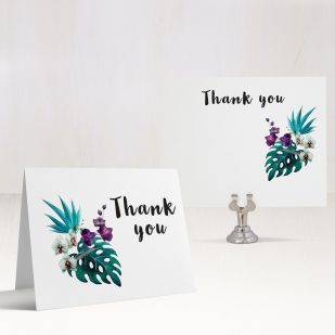 Jewel Tone Tropics Thank You Cards