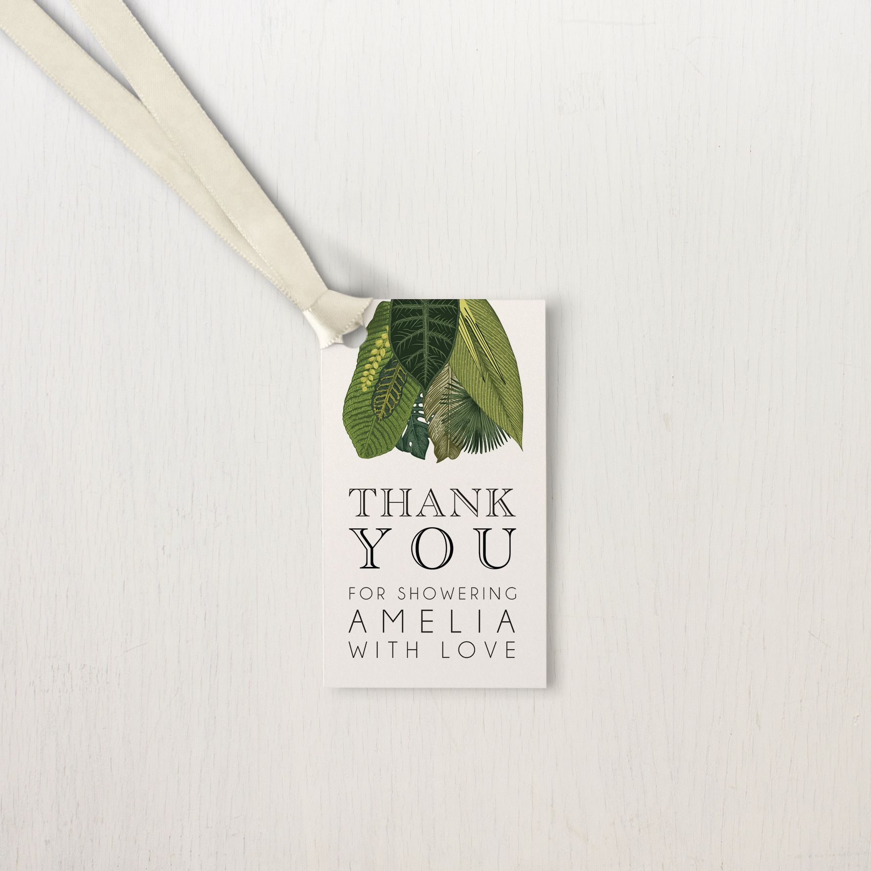 Green Leaf Bridal Shower Invitations