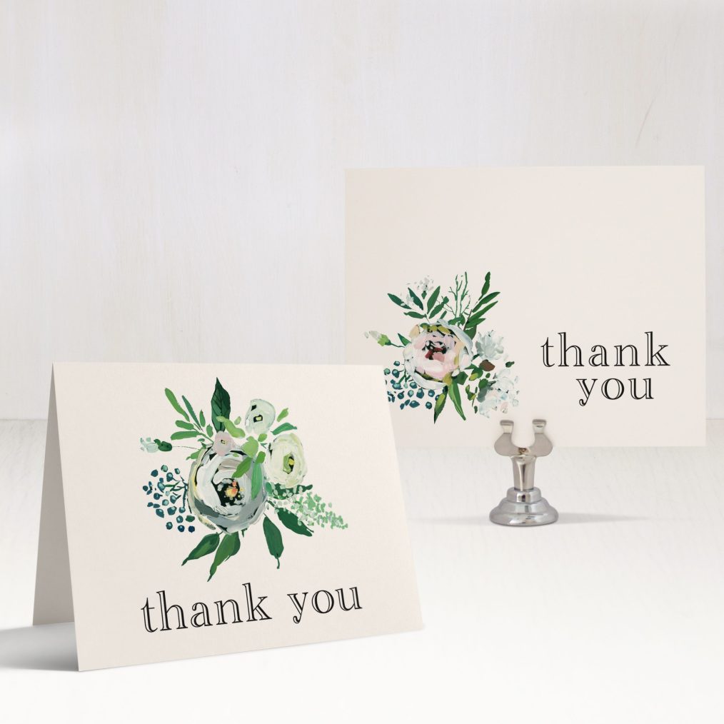 Painted Garden Bridal Shower Thank You Cards