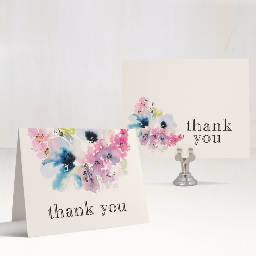 Vintage Lavender Bridal Shower Thank You Cards