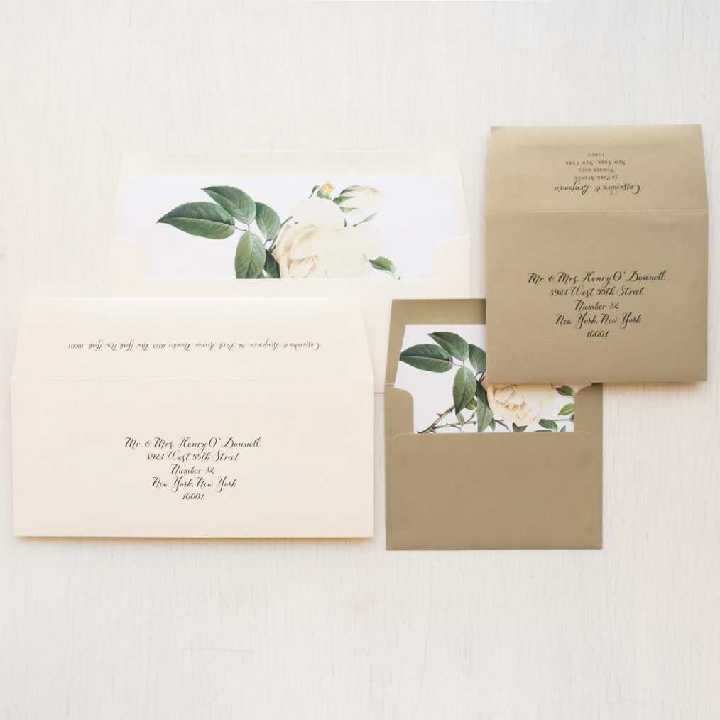Ivory White Floral Save the Dates