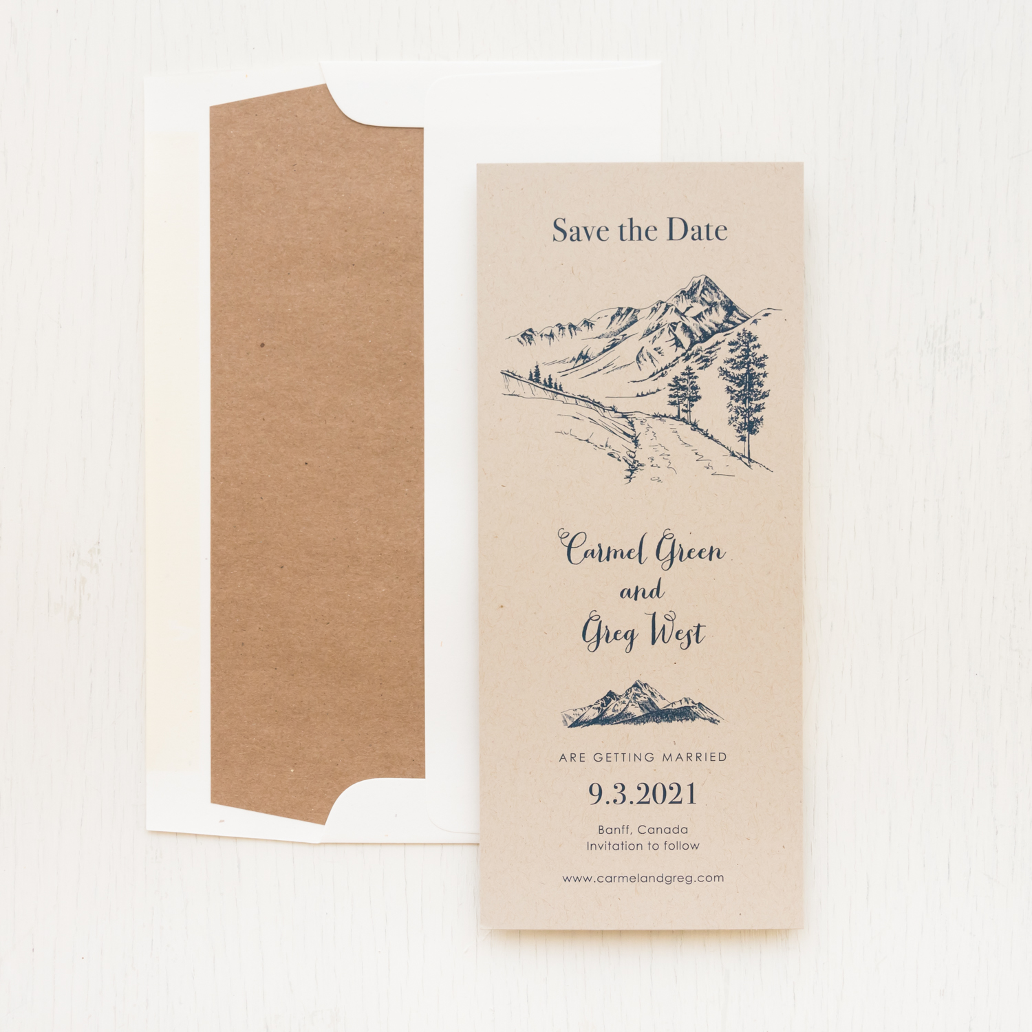 Rustic Mountain Save The Dates | Beacon Lane Wedding Invitations, image size:1500x1500