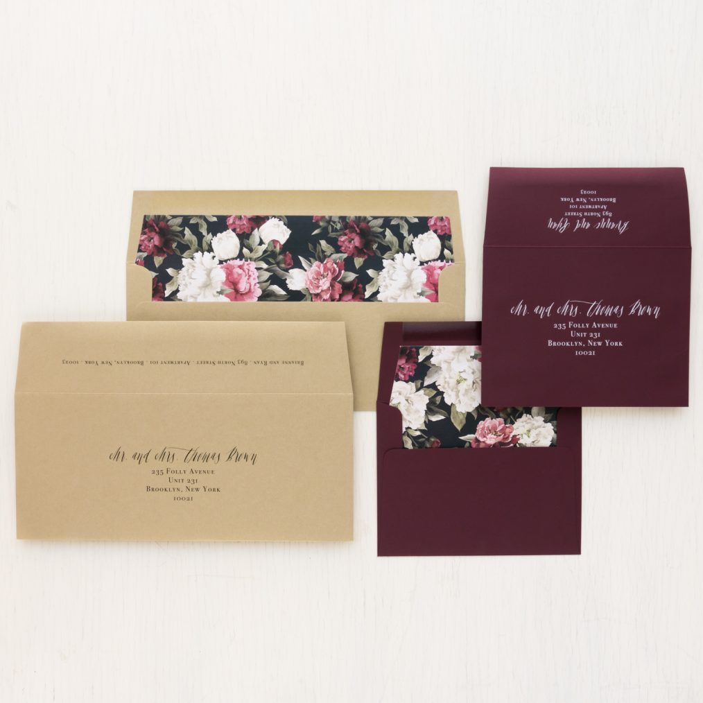 Deep Red and Burgundy Save the Dates