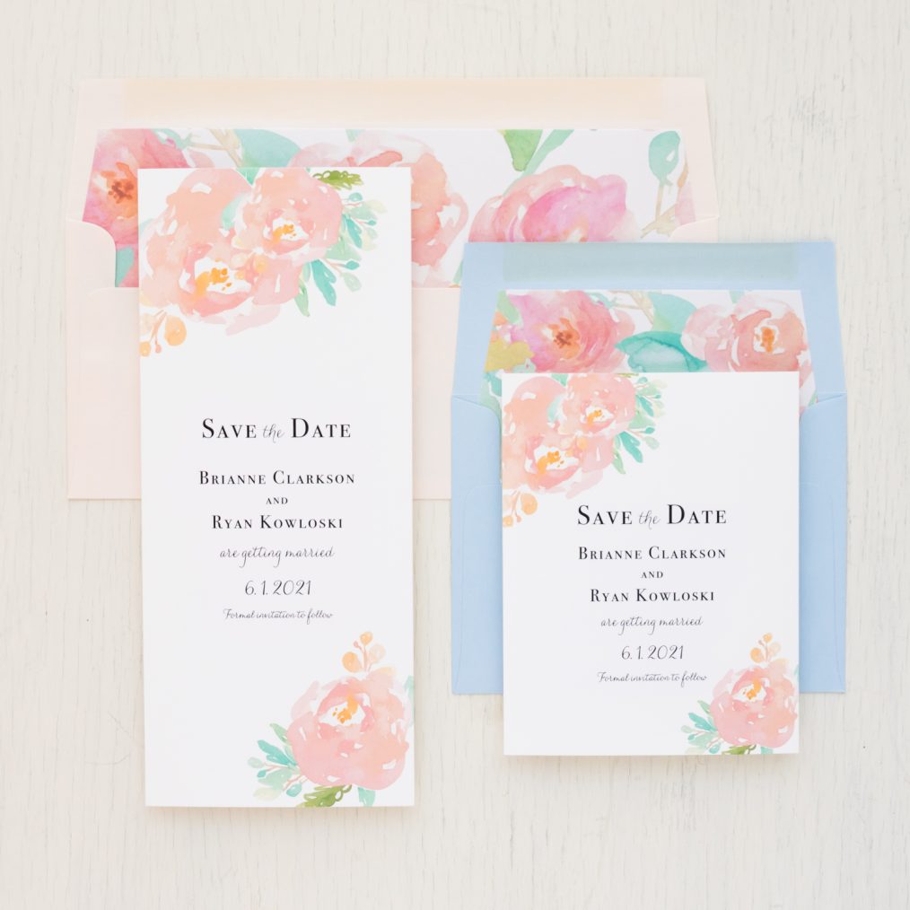 Pastel Floral Save the Dates