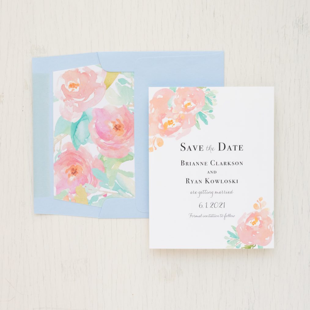 Pastel Floral Save the Dates